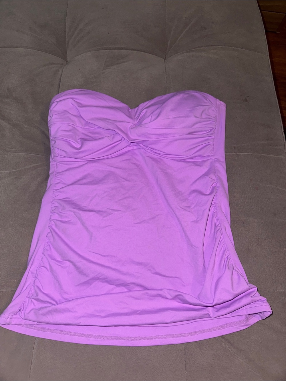 Light purple tube top with built-in padding